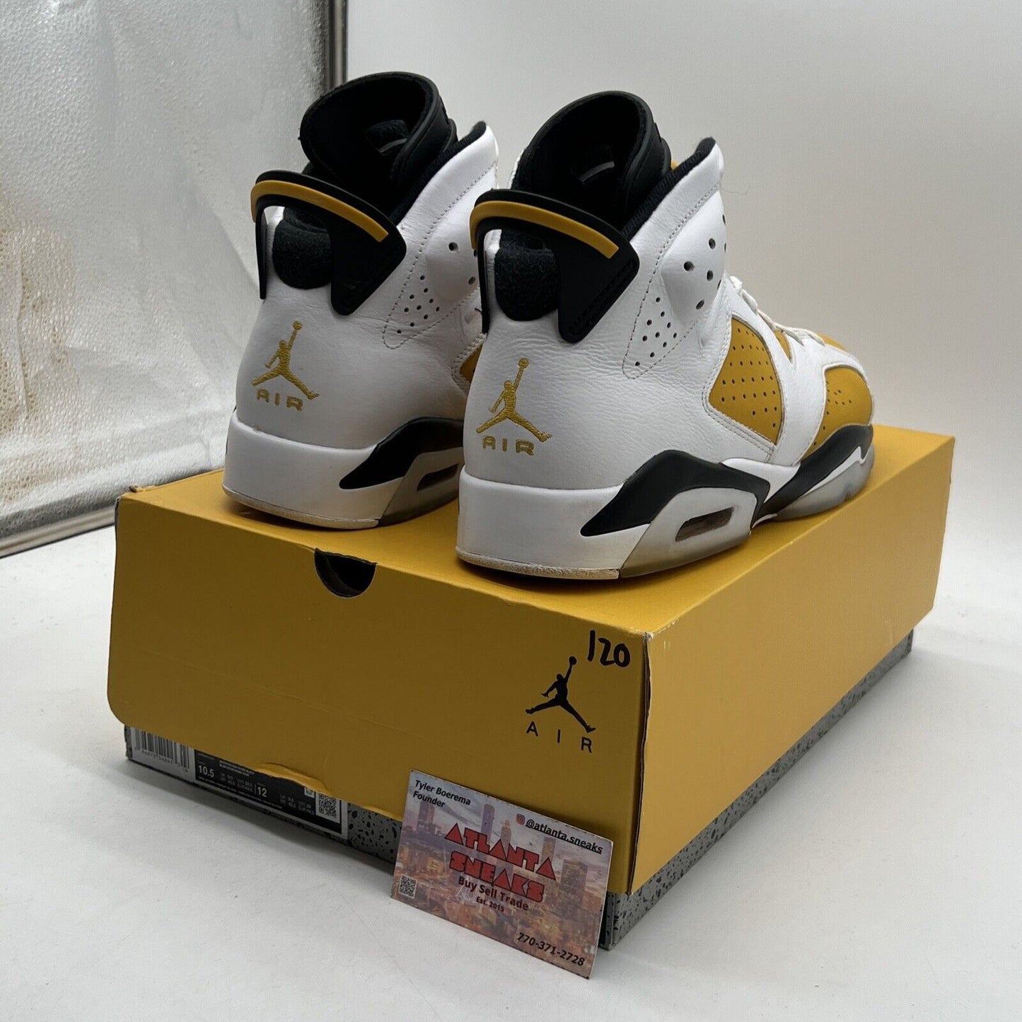 Size 10.5 - Air Jordan 6 Retro Yellow Ochre Black White Leather (CT8529-170)