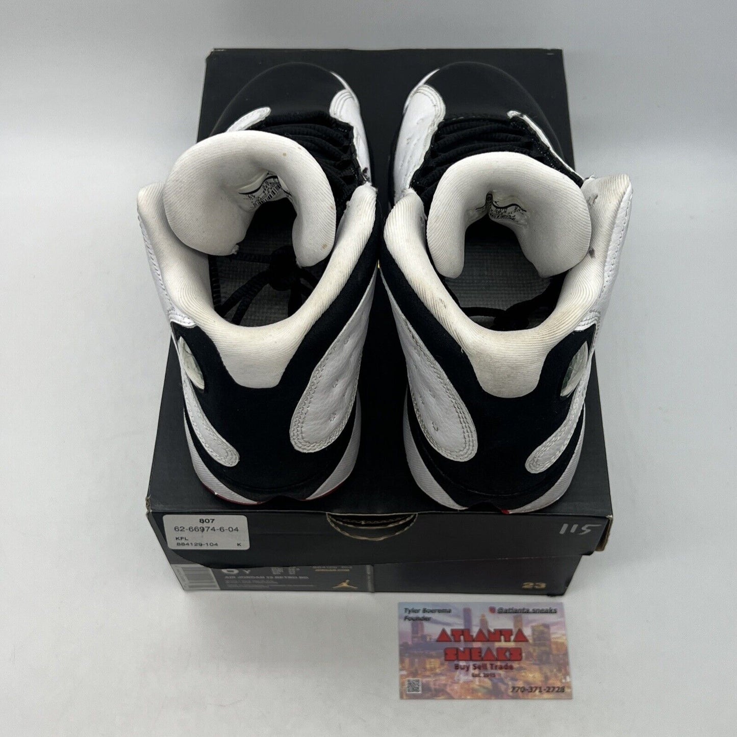 Size 7 - Jordan 13 Retro He Got Game 2018 White Black Red Leather (884129-104)