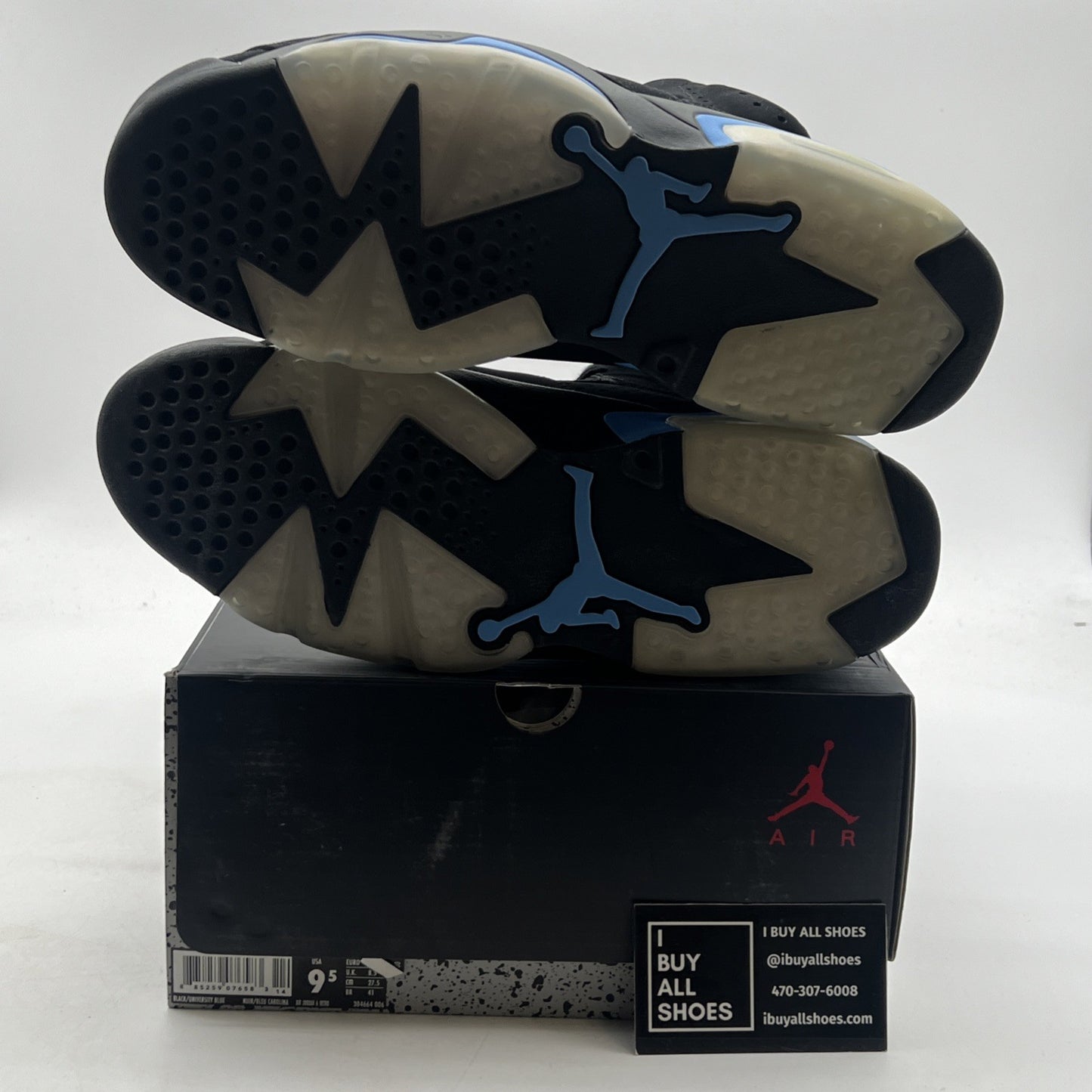 Size 9.5 - Air Jordan 6 Retro UNC (384664-006)