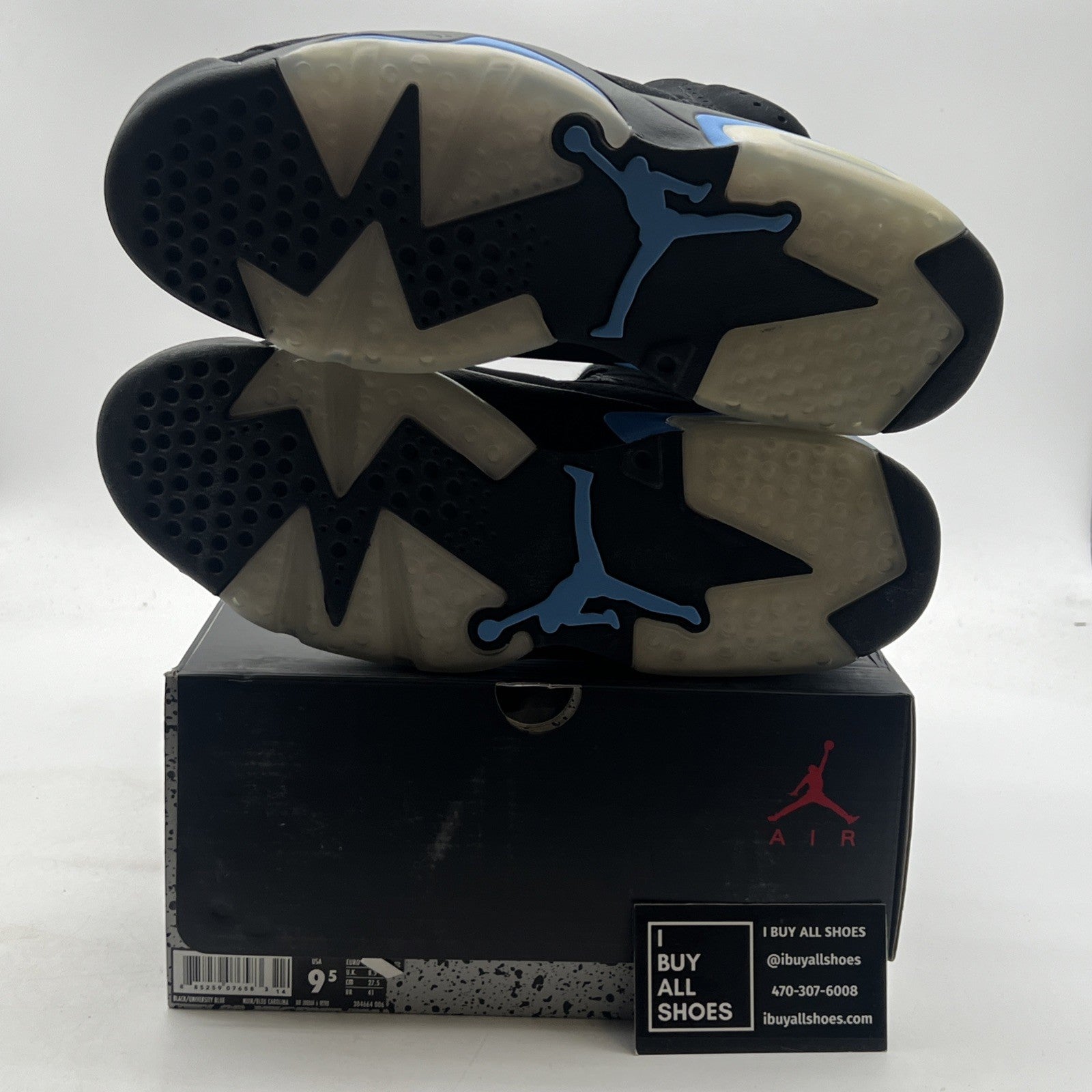 Size 9.5 - Air Jordan 6 Retro UNC (384664-006)