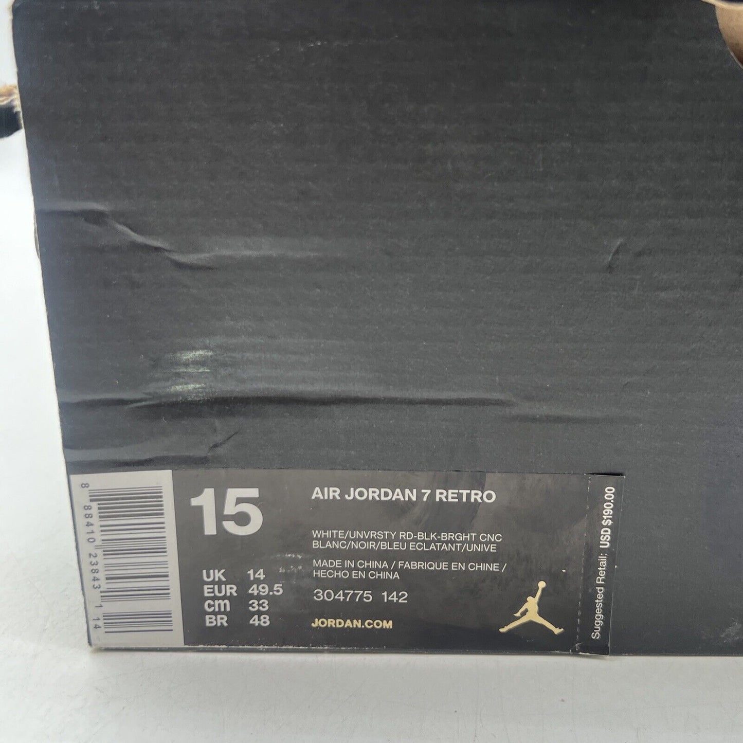 Size 15 - Air Jordan 7 Retro Sweater Purple Red White Yellow (304775-142)