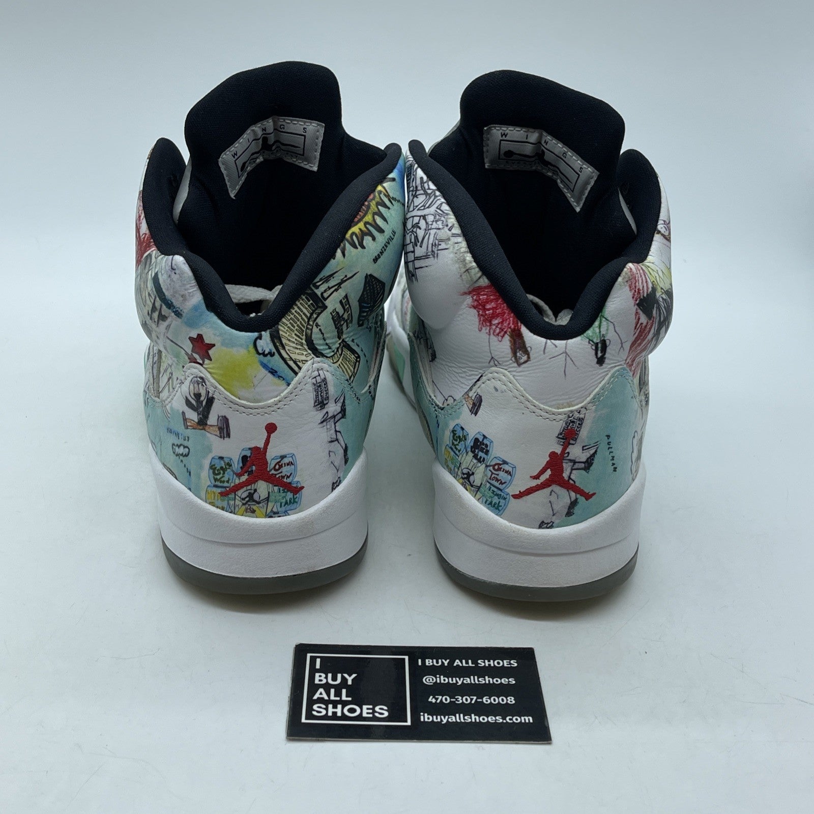 Size 9.5 - Air Jordan 5 Retro Wings Blue White Red Leather (AV2405-900)