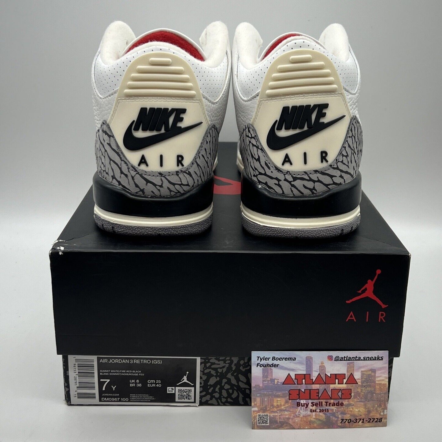 Size 7 - Jordan 3 Retro Mid White Cement Reimagined Brand New Og All