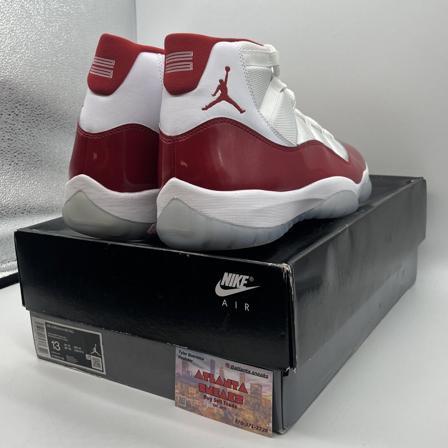 Nike Air Jordan 11 “Cherry” White Varsity Red Men’s Size 13 CT8012-116 Brand New