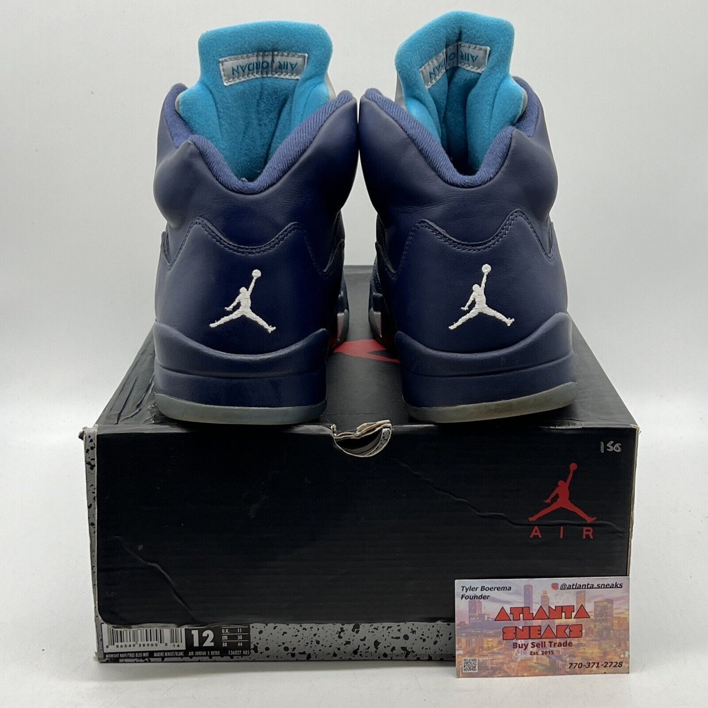 Size 12 - Air Jordan 5 Retro Pre-Grape Navy Blue Leather (136027-405)