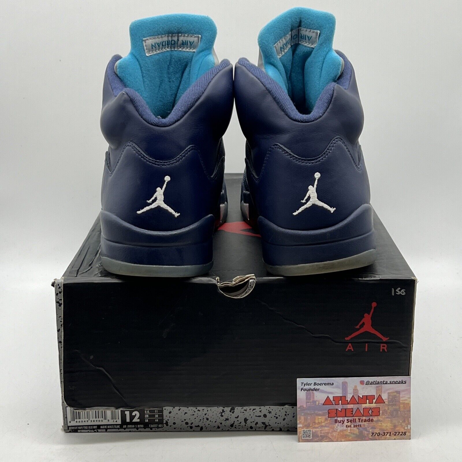Size 12 - Air Jordan 5 Retro Pre-Grape Navy Blue Leather (136027-405)