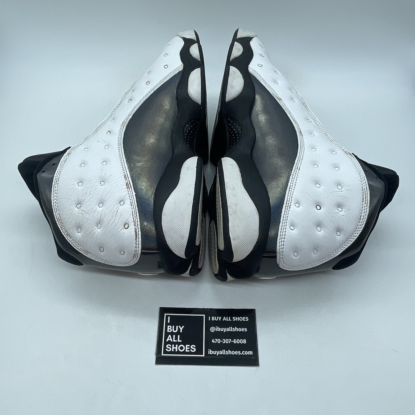 Size 8.5 - Air Jordan 13 Retro Barons White Leather Black (414571-115)