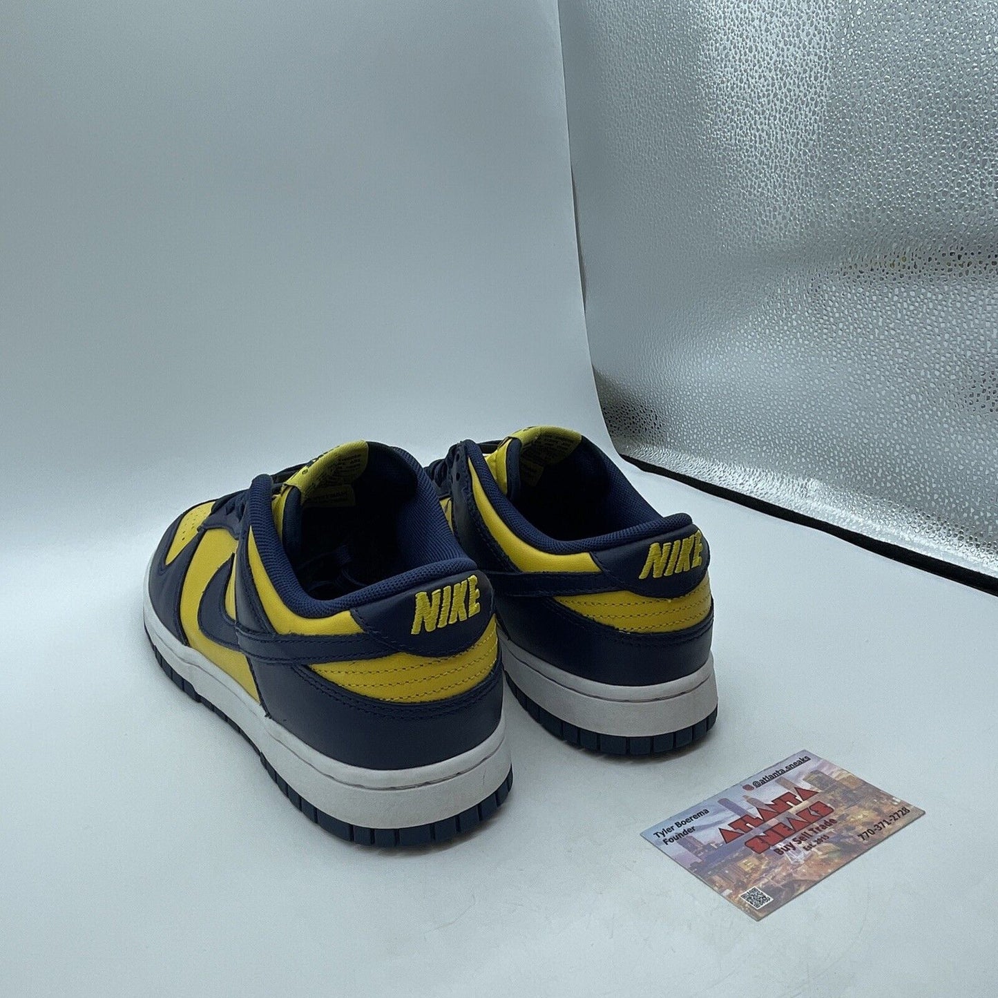 Size 8 - Nike Dunk Low Michigan 2021 Blue White Yellow Leather (DD1391-700