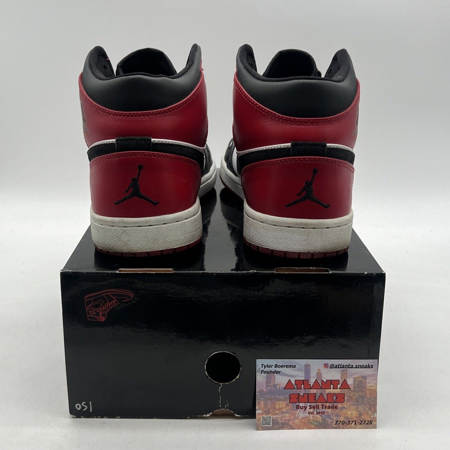 Size 10 - Air Jordan 1 Retro Old Love Black Whit Red Leather (136085-102)