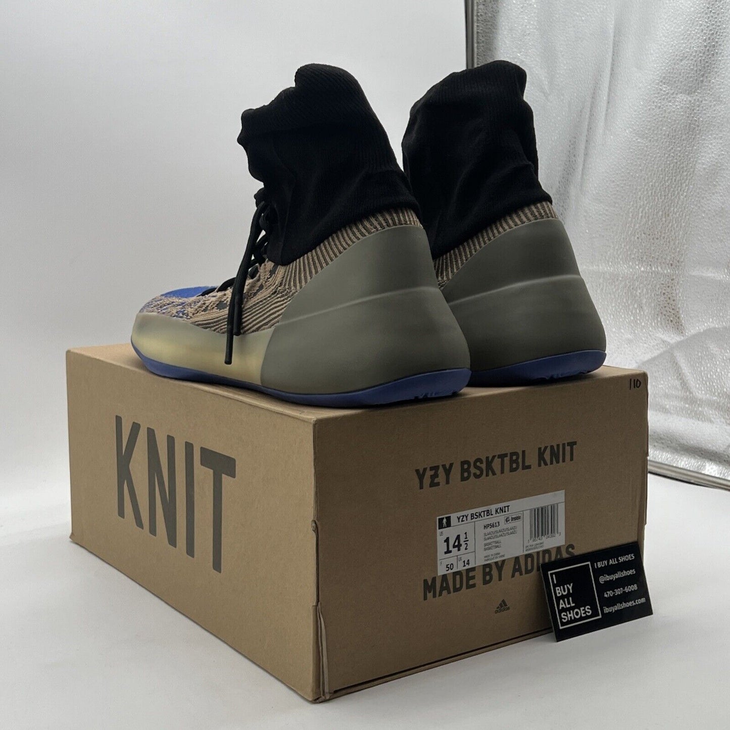 Size 14 - Adidas Yeezy Basketball Knit Slate Azure (HP5613)