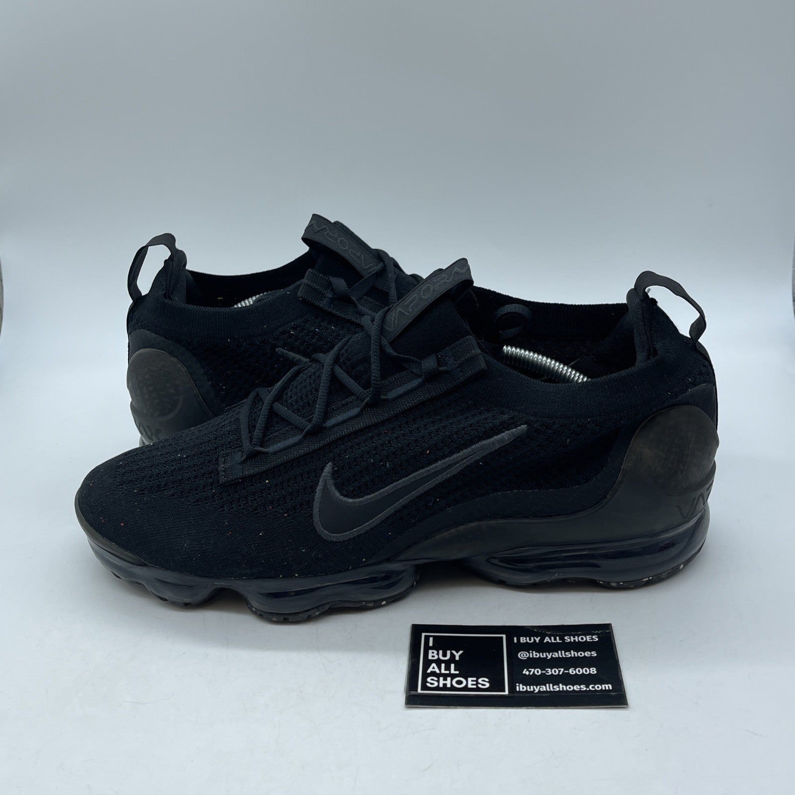Size 12 - Nike Air VaporMax Flyknit 2021 Black Anthracite Suede (DH4084-001)