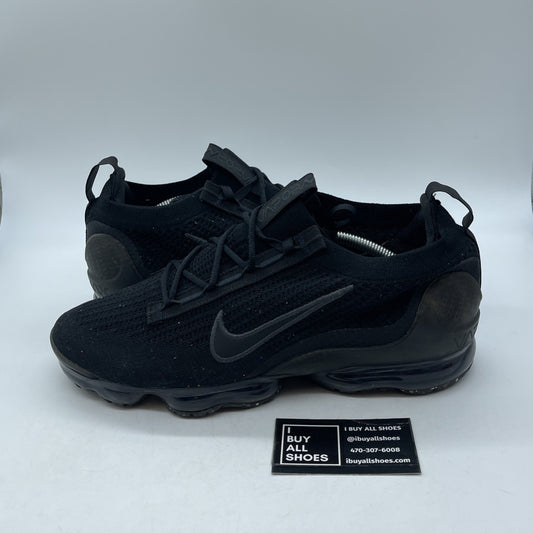 Size 12 - Nike Air VaporMax Flyknit 2021 Black Anthracite Suede (DH4084-001)