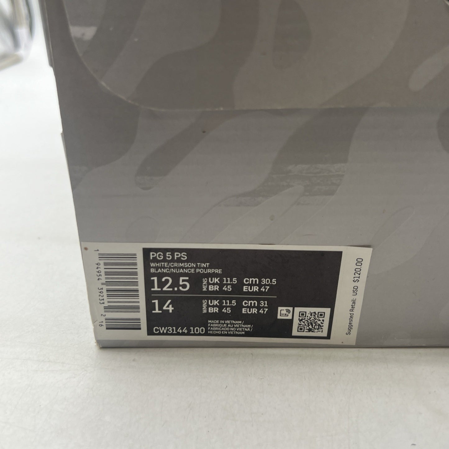 Size 12.5 - PlayStation x Nike PG 5 White (CW3144-100)