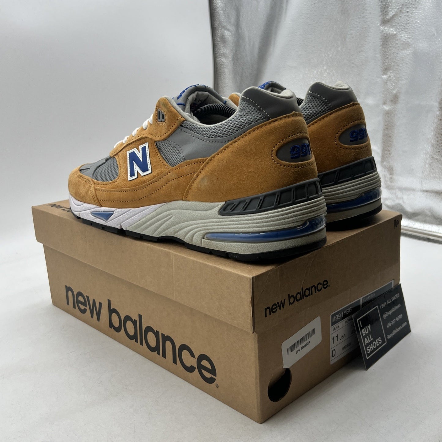 Size 11 - New Balance 991 Made In England "Yellow Blue" Yellow Blue (M9911YBG)