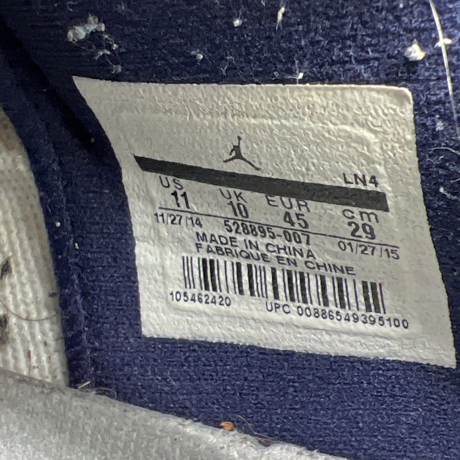 Size 11 - Air Jordan 11 Retro Low Georgetown (528895-007)