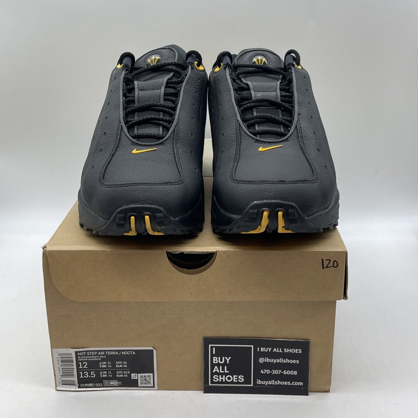 Size 12 - NOCTA x Nike Hot Step Air Terra Black University Gold (DH4692-002)