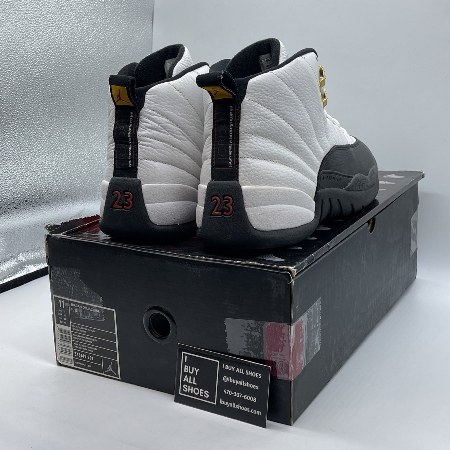 Size 11 - Air Jordan 12 Retro Countdown Pack White Black Suede (130690-109)