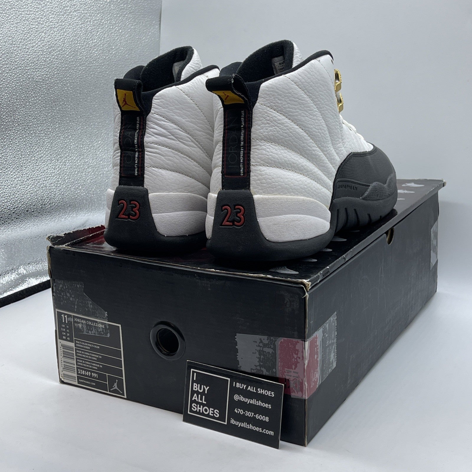 Size 11 - Air Jordan 12 Retro Countdown Pack White Black Suede (130690-109)