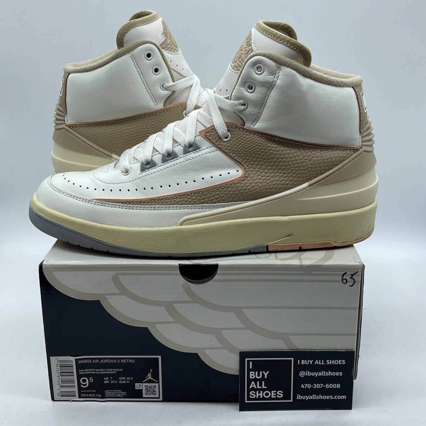 Size 9.5W - Air Jordan 2 Retro Sunset Haze Brown Leather (DX4400-118)
