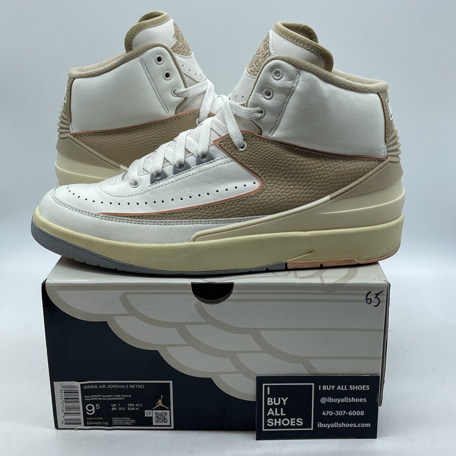 Size 9.5W - Air Jordan 2 Retro Sunset Haze Brown Leather (DX4400-118)