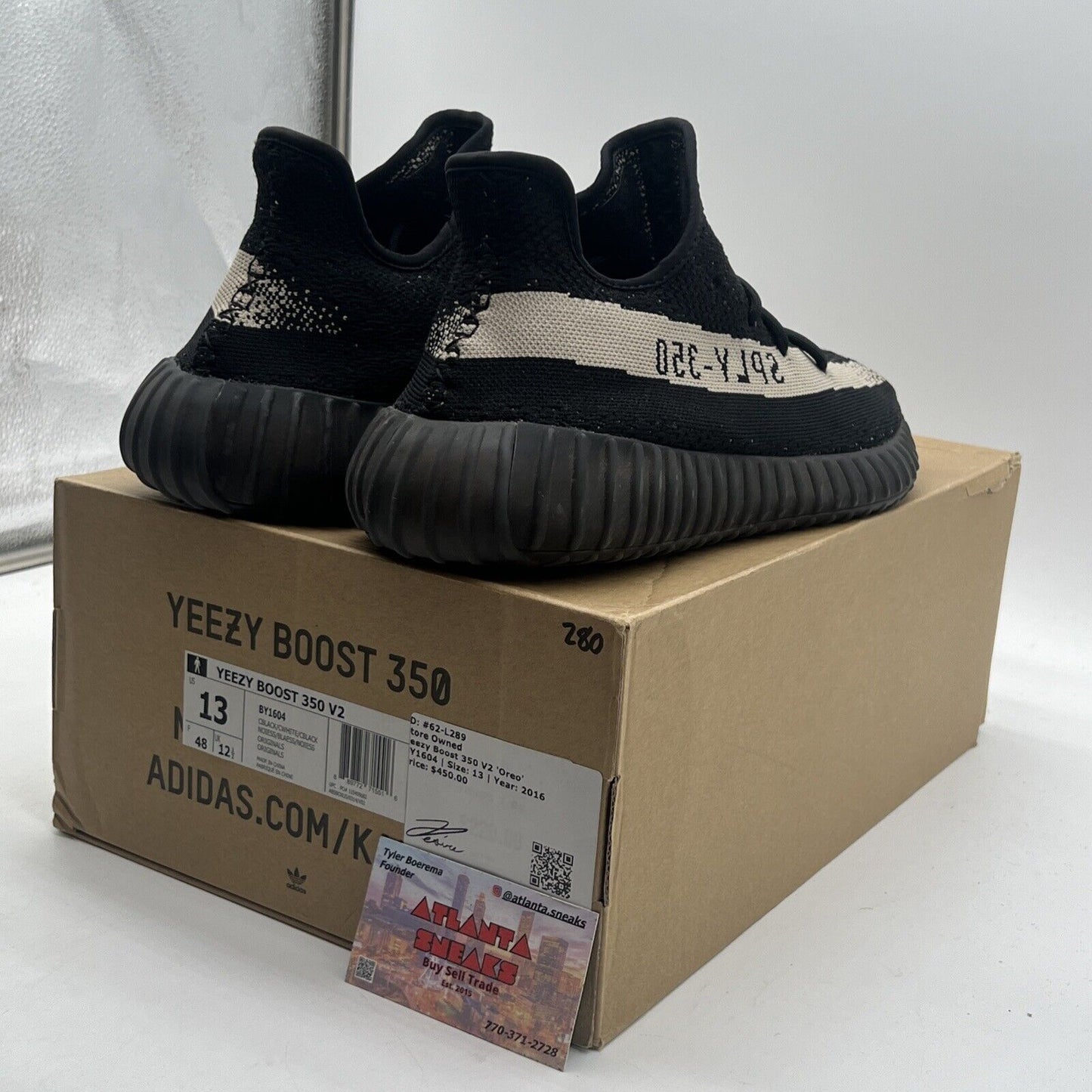 Size 13 - adidas Yeezy Boost 350 V2 Low Oreo Black (BY1604)