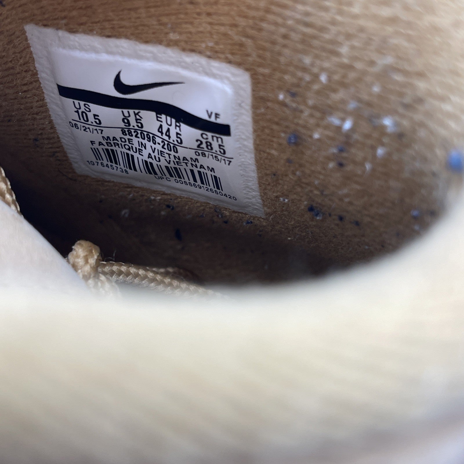 Size 10.5 - Nike Air Force 1 '07 LV8 WB High Flax Brown Suede (882096-200)