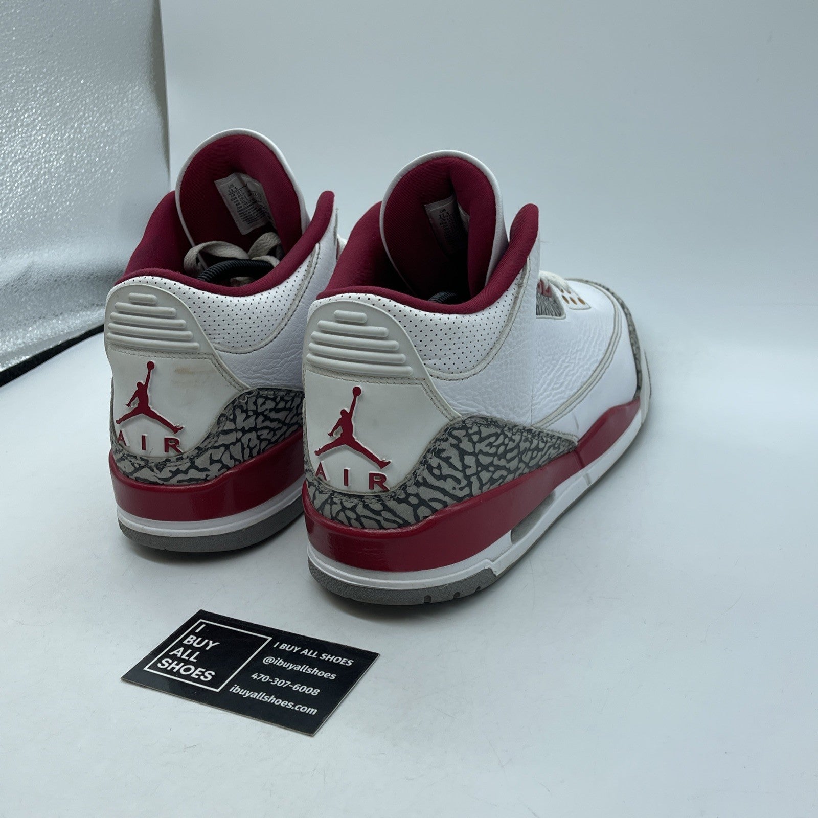 Size 11.5 - Jordan 3 Retro Mid Cardinal Red White Suede Leather (CT8532-126)