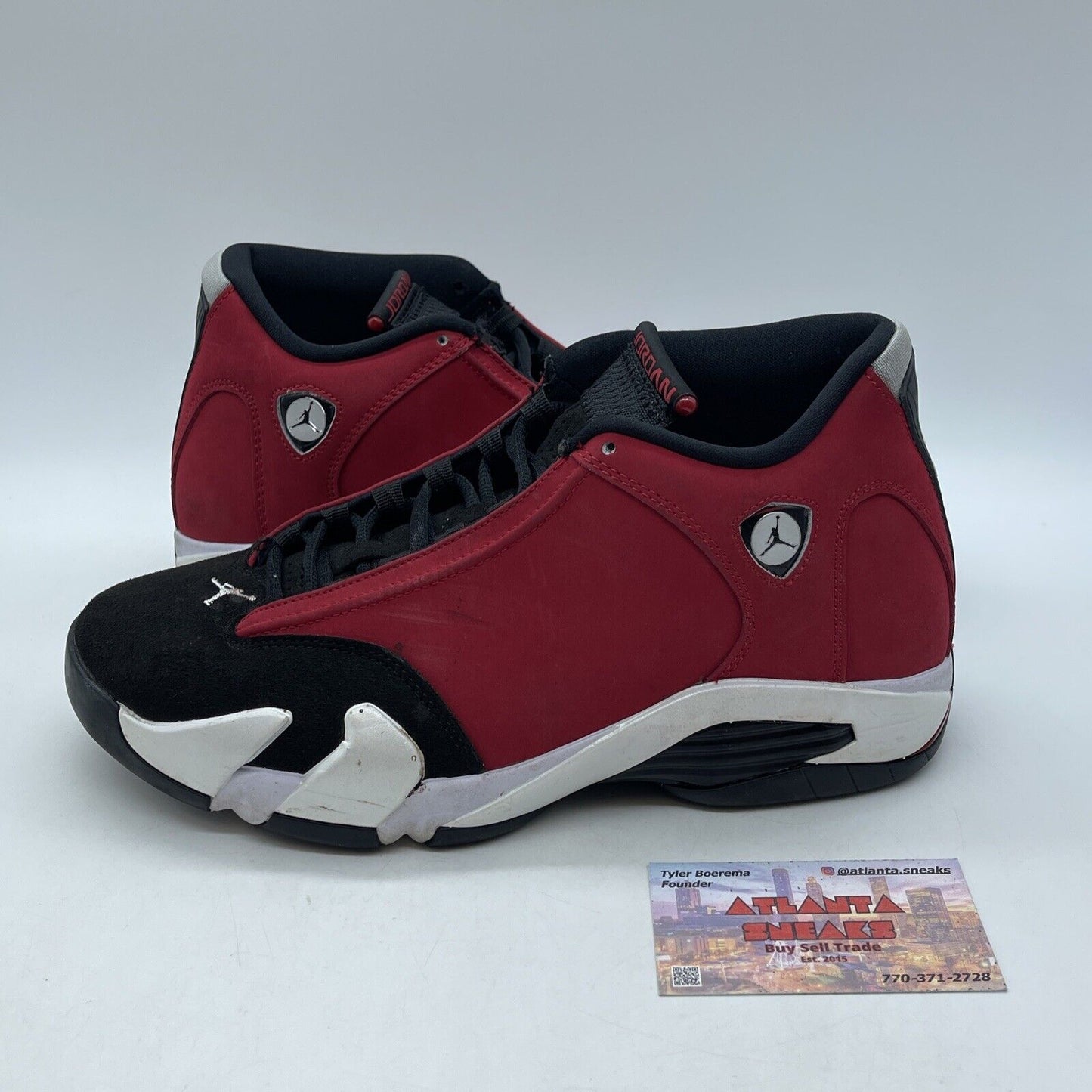 Size 8.5 - Air Jordan 14 Retro Gym Red Black Suede White Leather (487471-006)