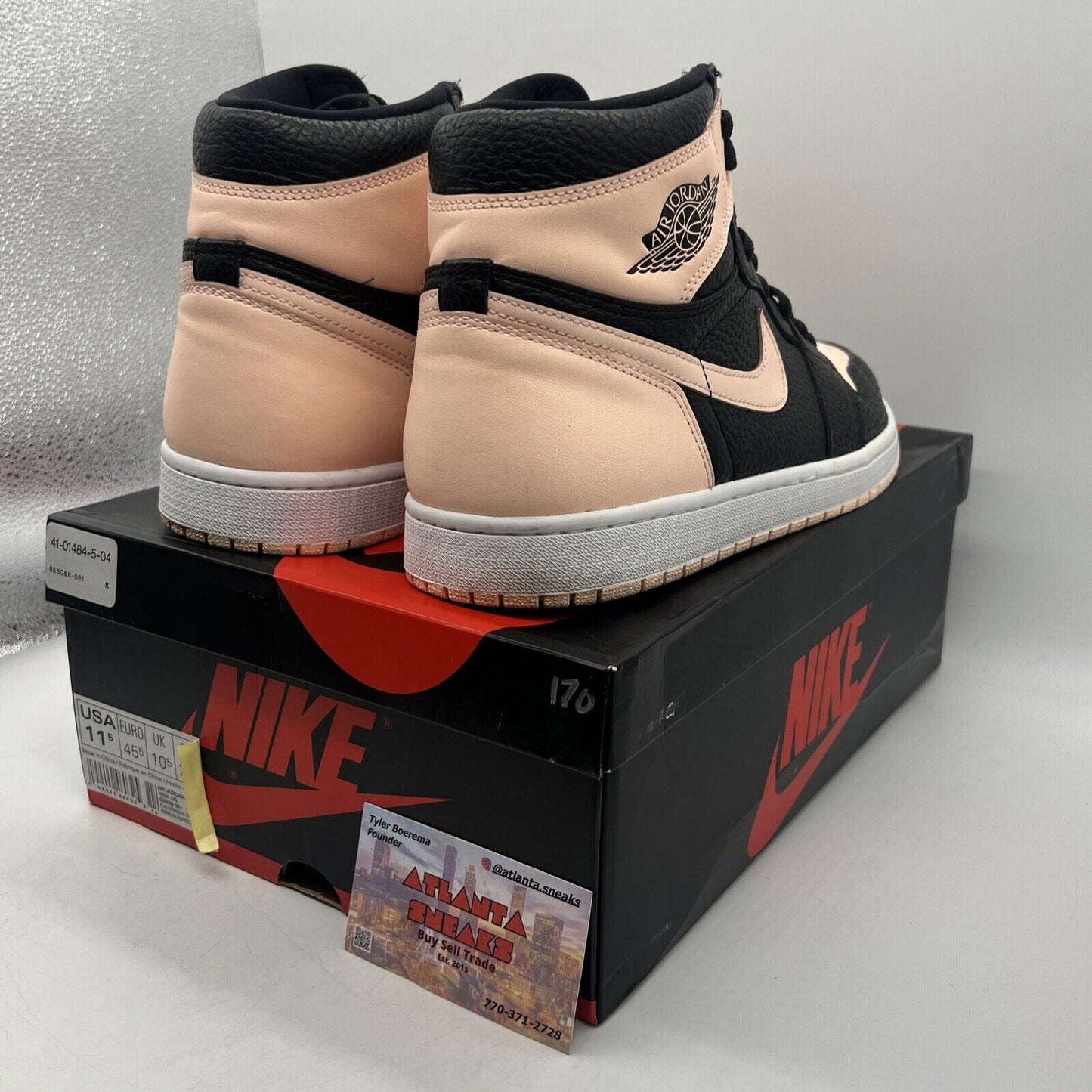 Size 11.5 - Air Jordan 1 Retro OG High Crimson Tint Black Leather (555088-081)