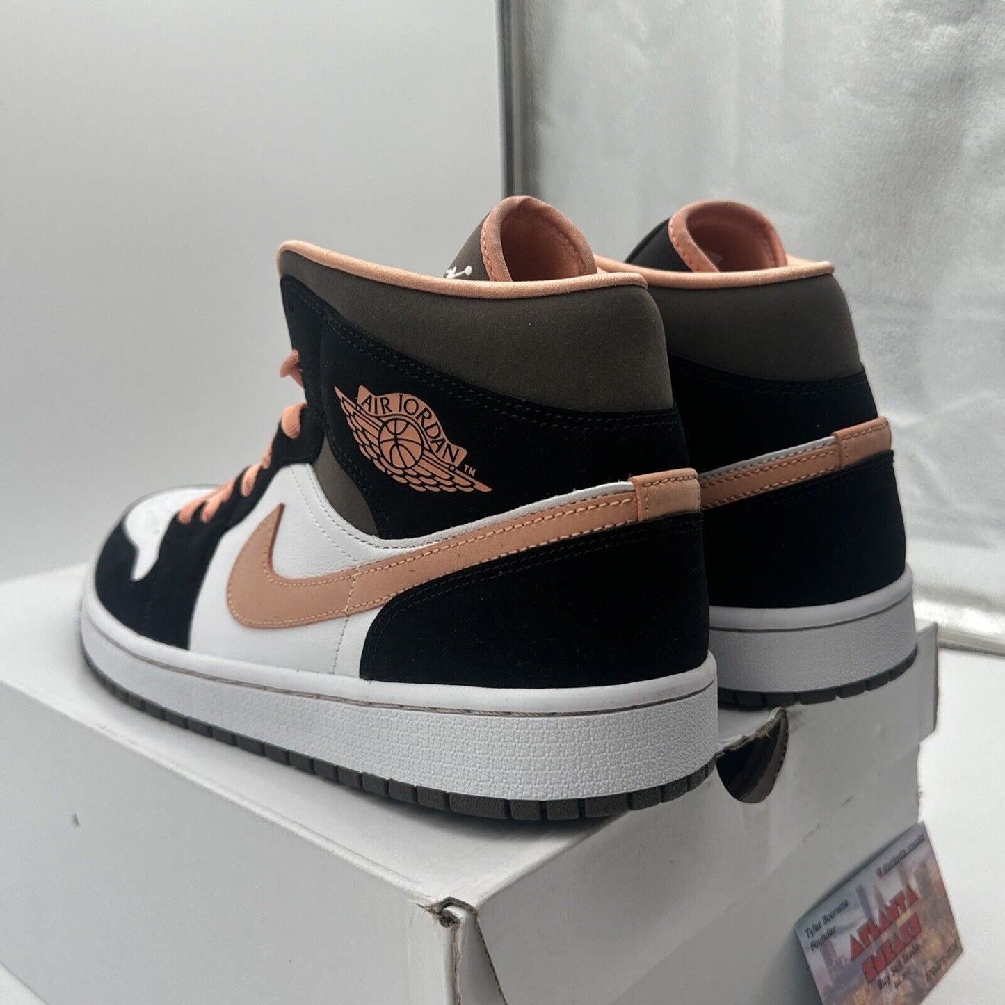 Size 11.5 - Jordan 1 Mid Black/Brown/Peach Mocha Suede Leather NEW black OG All