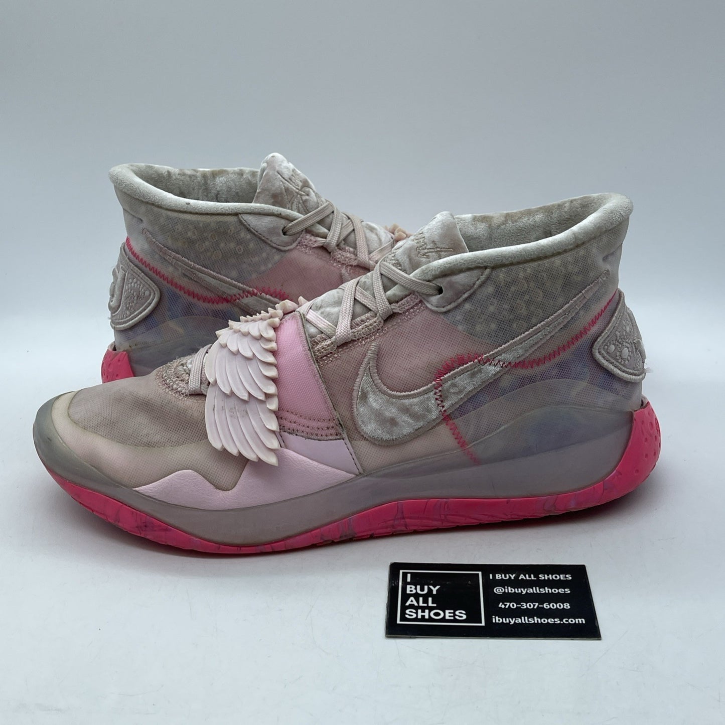 Size 11.5 - Nike Kevin Durant KD 12 AUNT PEARL Pink Suede Leather  (CT2740 900)