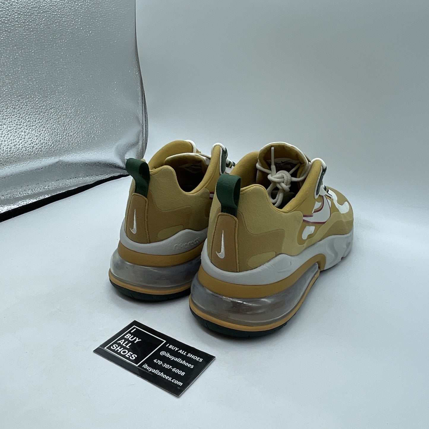 Size 11.5 - Nike Air Max 270 React Reggae' Brown White Suede (AO4971-700)