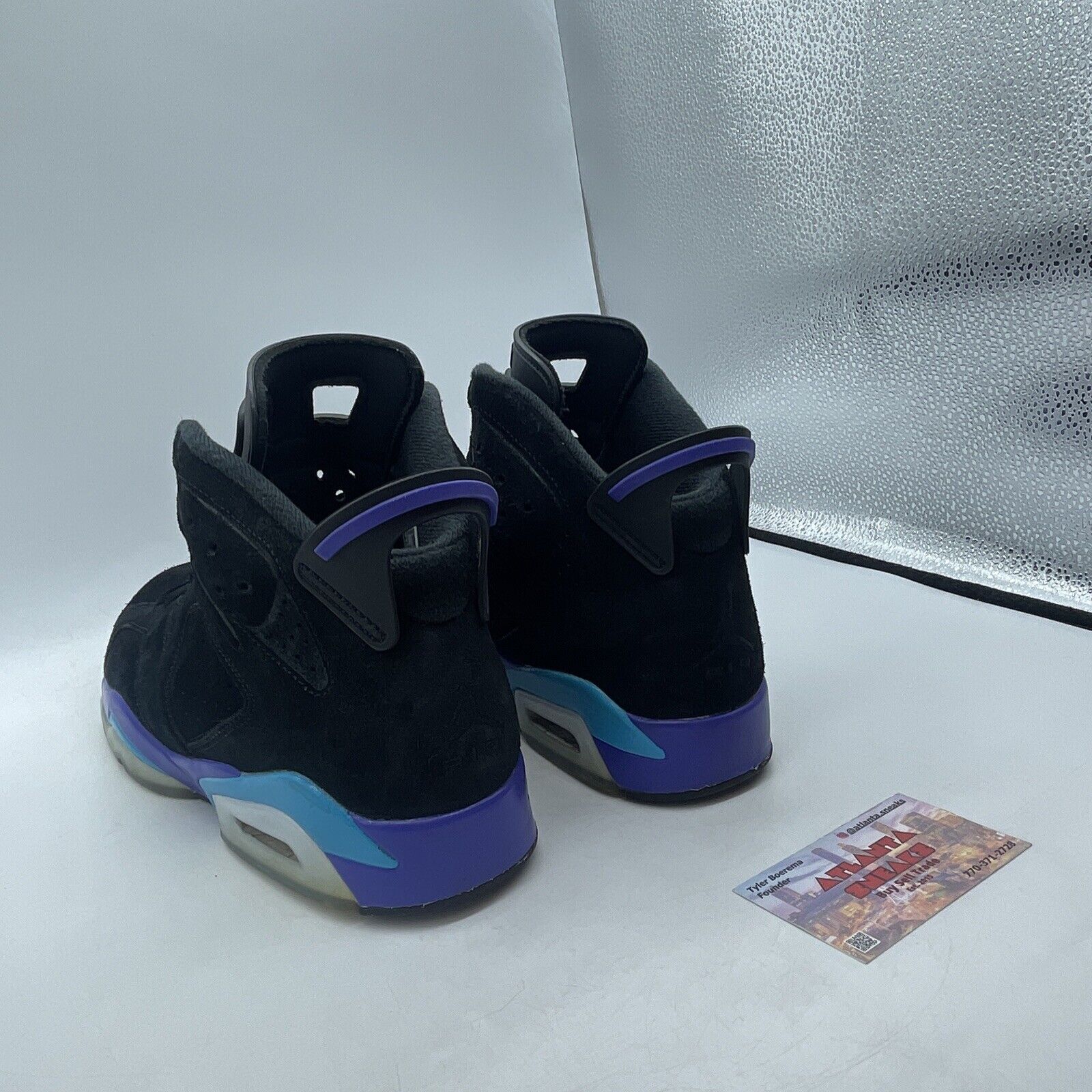 Size 8.5 - Air Jordan 6 Retro Aqua Black Purple Suede (CT8529-004)