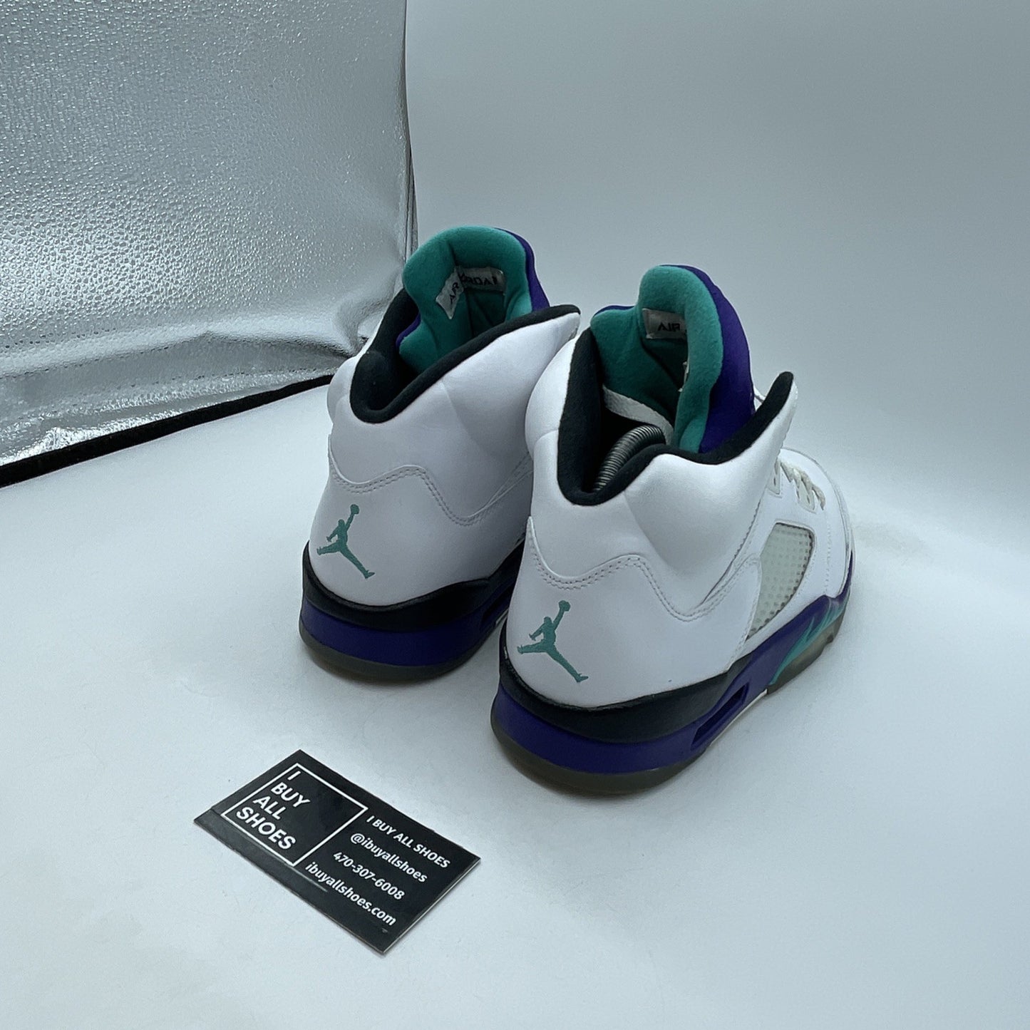 Size 9 - Air Jordan 5 Retro Grape 2013 White Black Purple (136027-108)