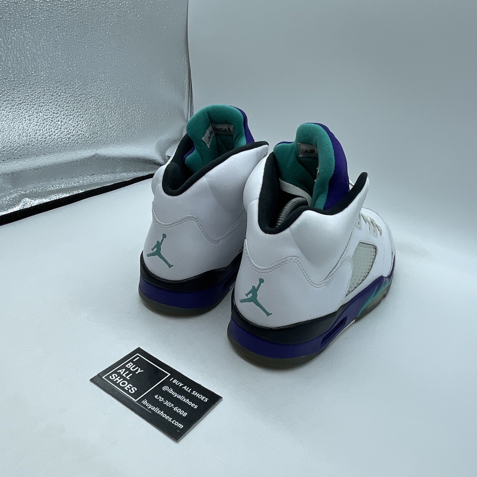 Size 9 - Air Jordan 5 Retro Grape 2013 White Black Purple (136027-108)