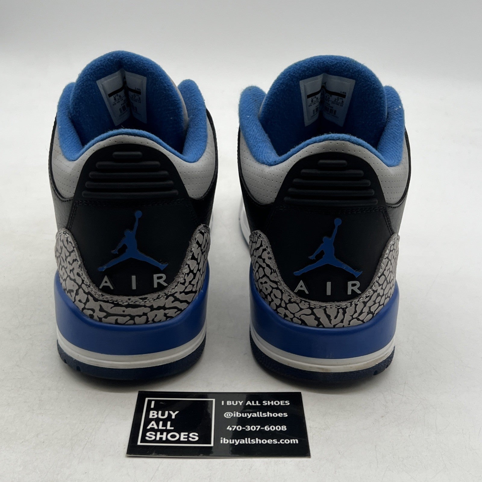 Size 9.5 - Air Jordan 3 Retro Sport Blue (136064-007)