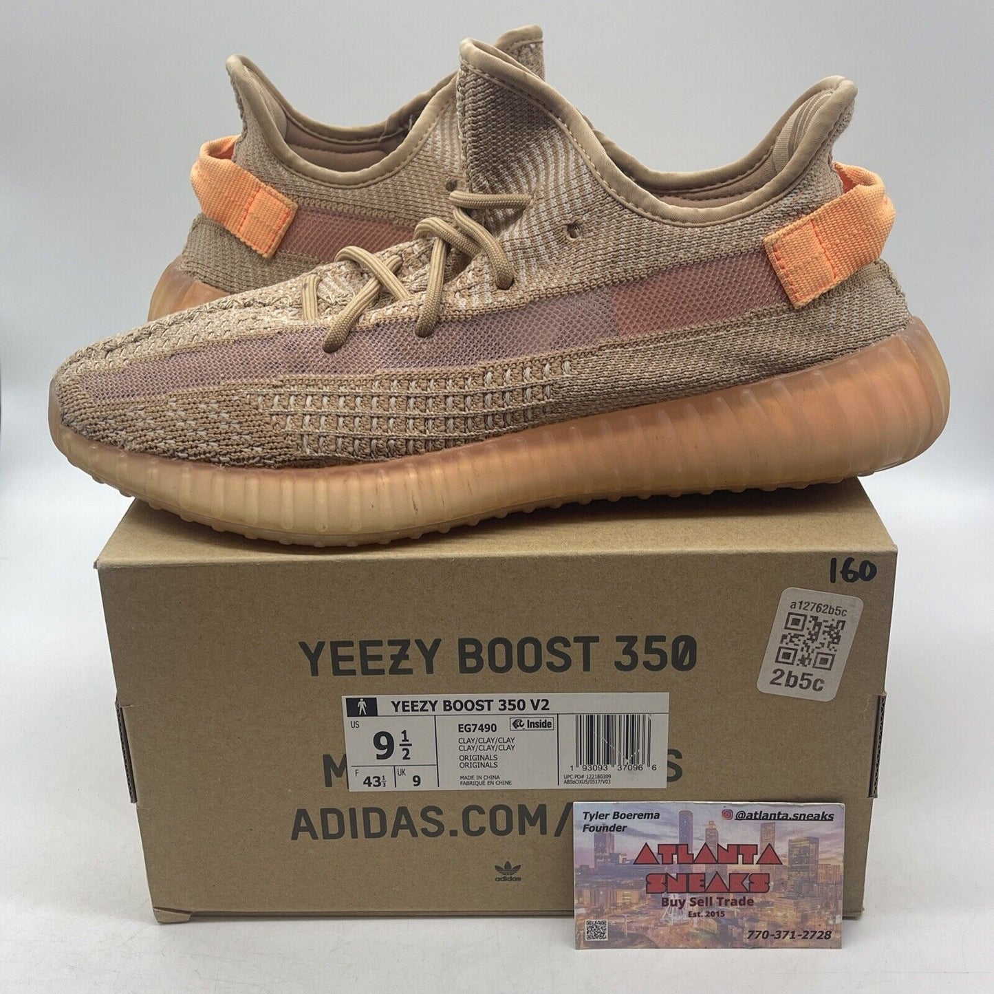 Size 9.5 - adidas Yeezy Boost 350 V2 Clay Orange (EG7490)