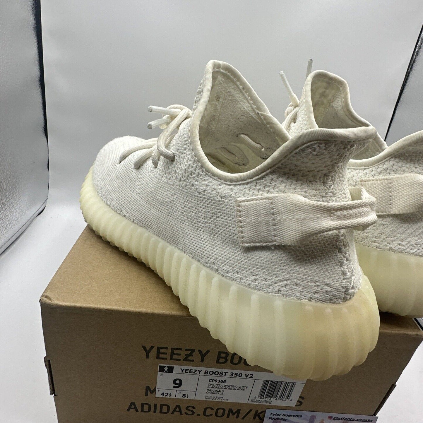 Size 9 - adidas Yeezy Boost 350 V2 Low Cream White / Triple White OG Release Wht