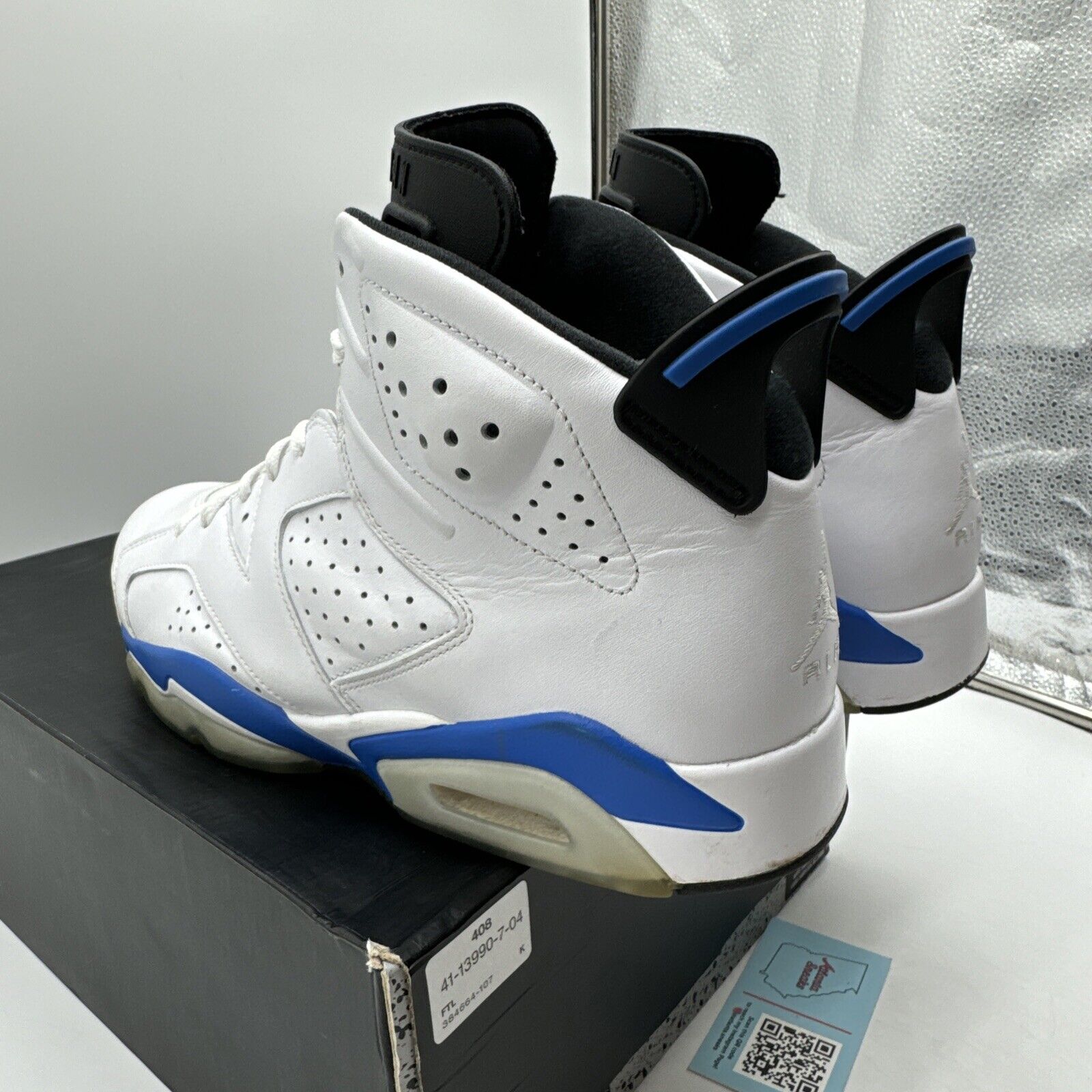 Size 12 - Jordan 6 Retro Sport Blue 2014 White Leather Icy Skills OG All Royal L
