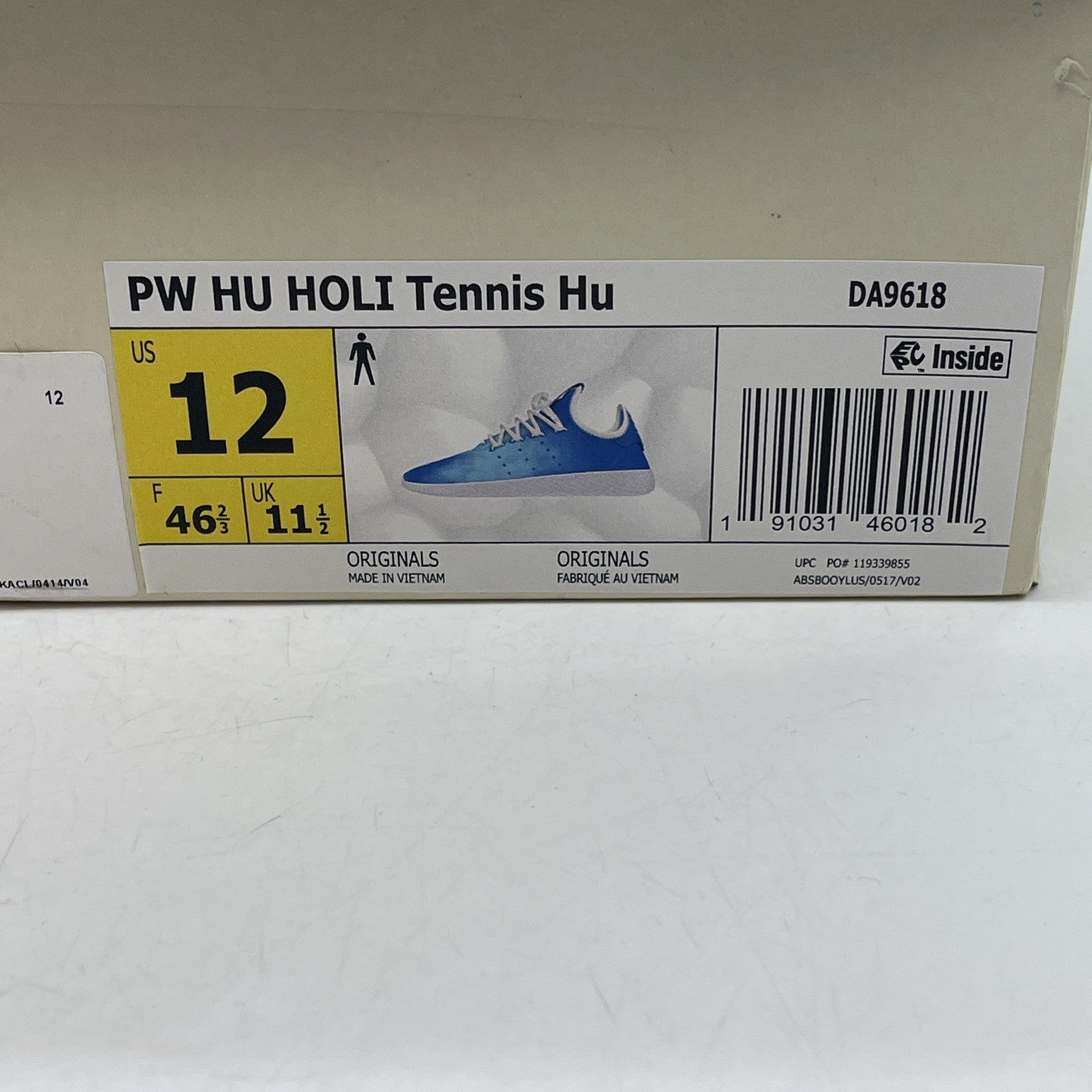 Size 12 - Pharrell x Adidas Tennis Hu Holi Bright Blue (DA9618)