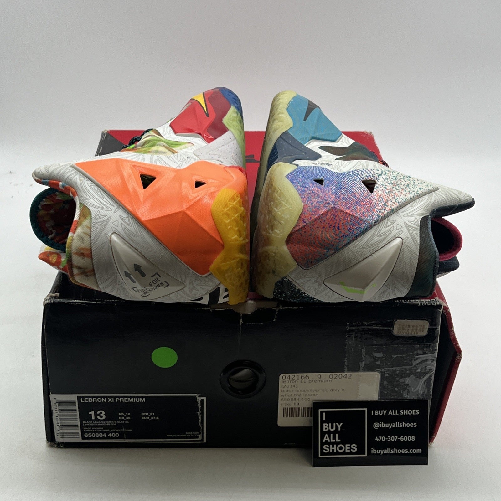 Size 13 - Nike LeBron 11 Premium What The LeBron (650884-400)