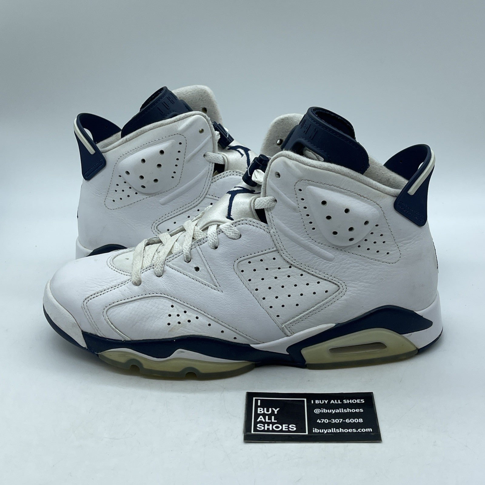 Size 11.5 - Jordan 6 Retro Midnight Navy White Leather (CT8529-141)