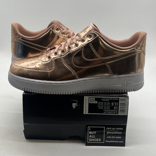 Size 13 - Nike Air Force 1 SP Metallic Rose Gold W (CQ6566-900)
