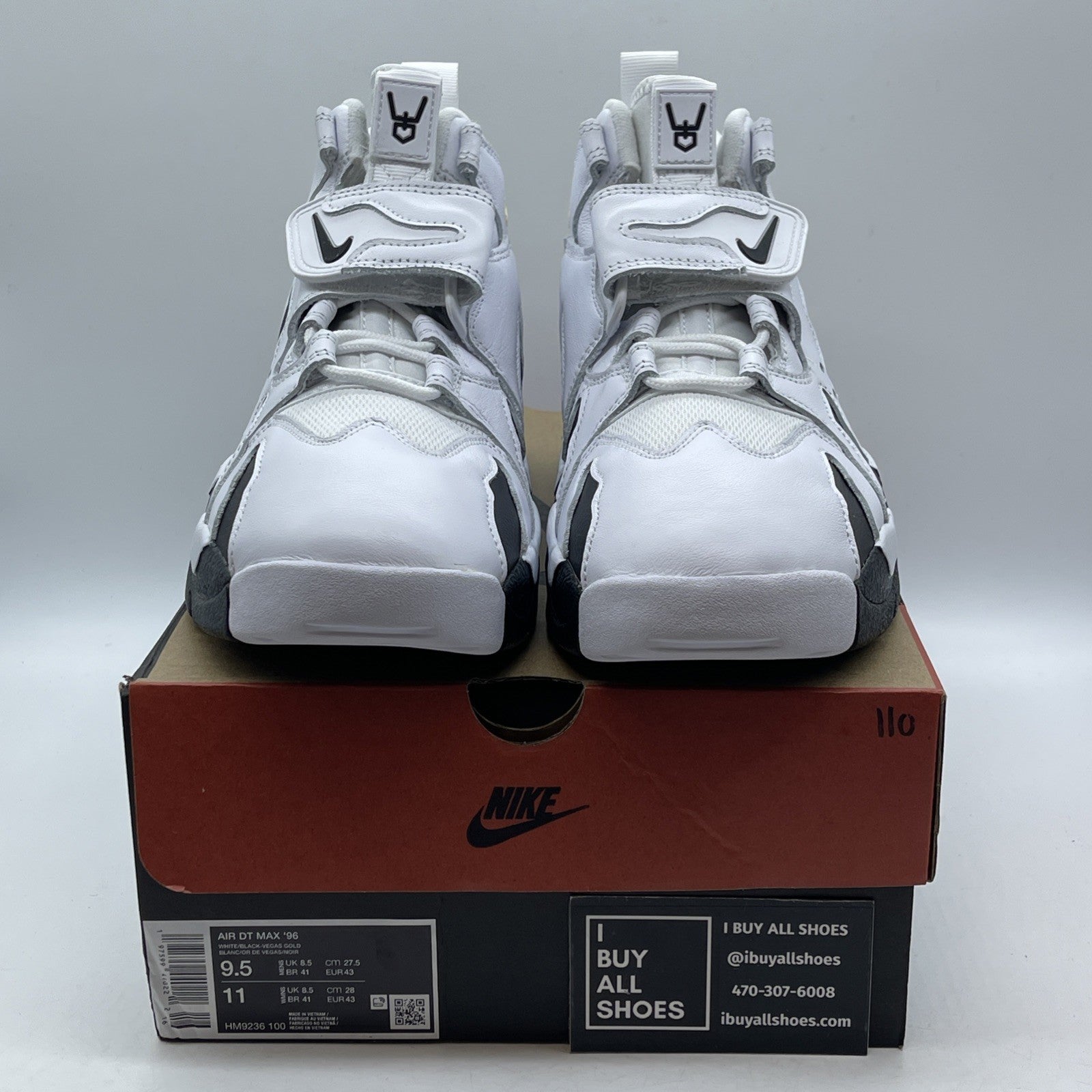 Size 9.5 - Nike Air DT Max '96 'Colorado Away' White Black Gold (HM9236-100)