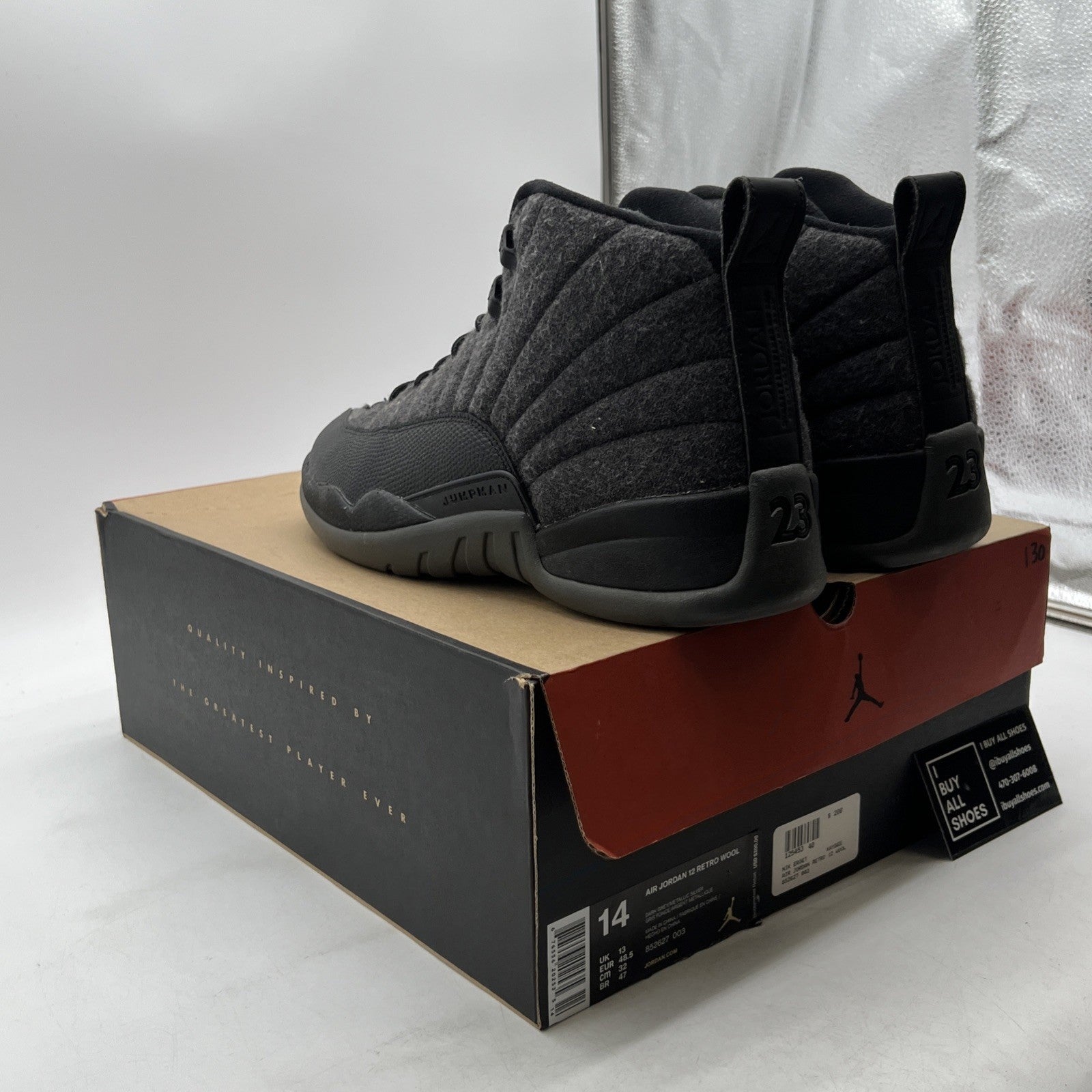 Size 14 - Air Jordan 12 Retro Wool (852627-003)