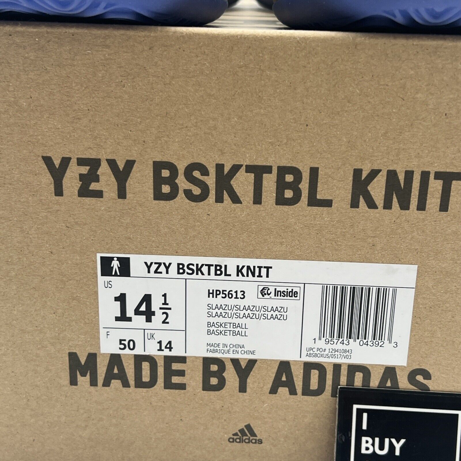 Size 14 - Adidas Yeezy Basketball Knit Slate Azure (HP5613)