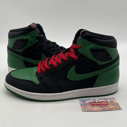 Size 11 - Jordan 1 Retro OG High Pine Green 2.0 Black Green Leather (555088-030)