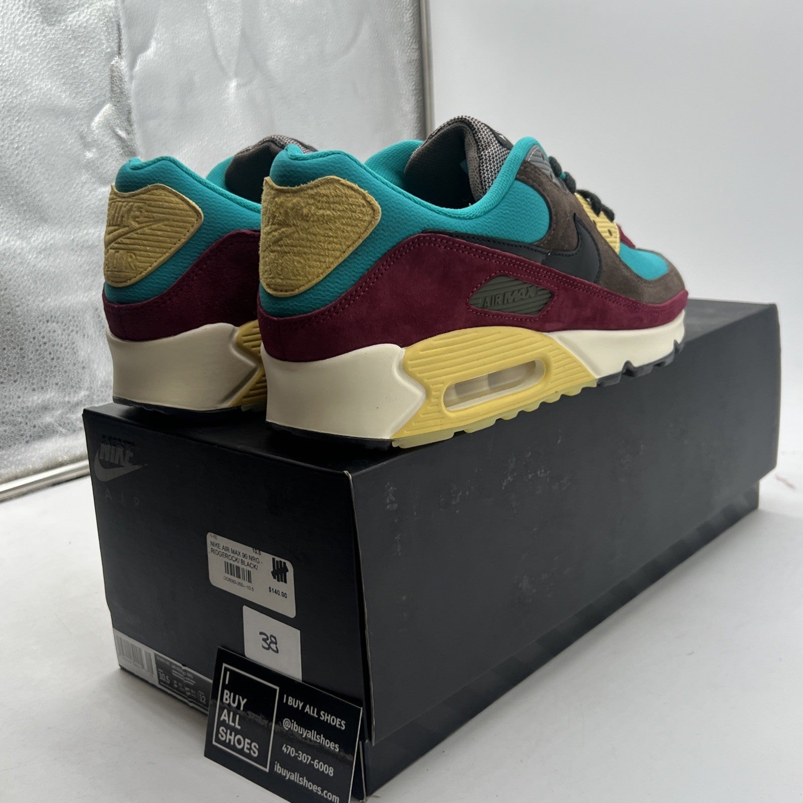 Size 10.5 - Nike Air Max 90 NRG Ridgerock Turbo Green Athletic Shoes DC6083-200