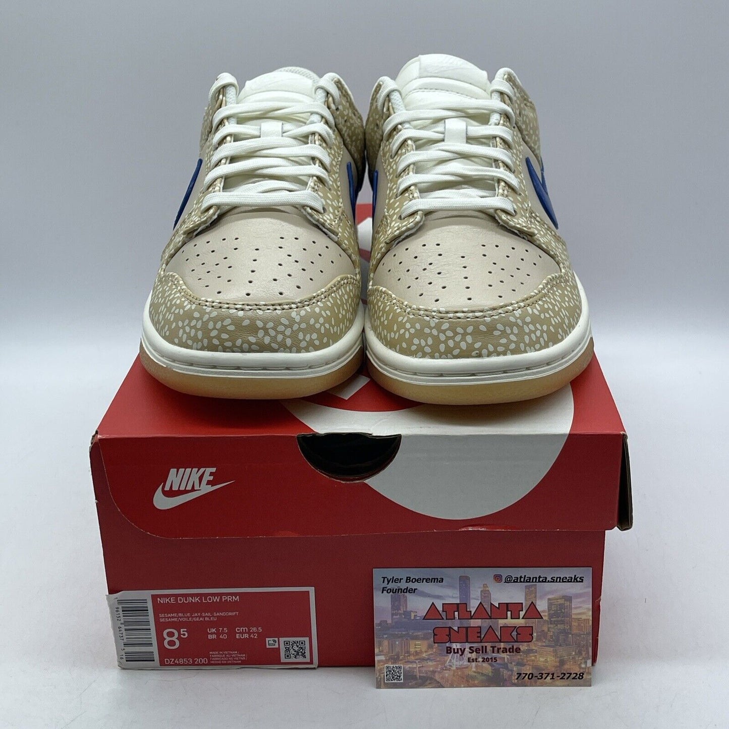 Size 8.5 - Nike Dunk Low Premium Montreal Bagel Sesame Leather (DZ4853-200)