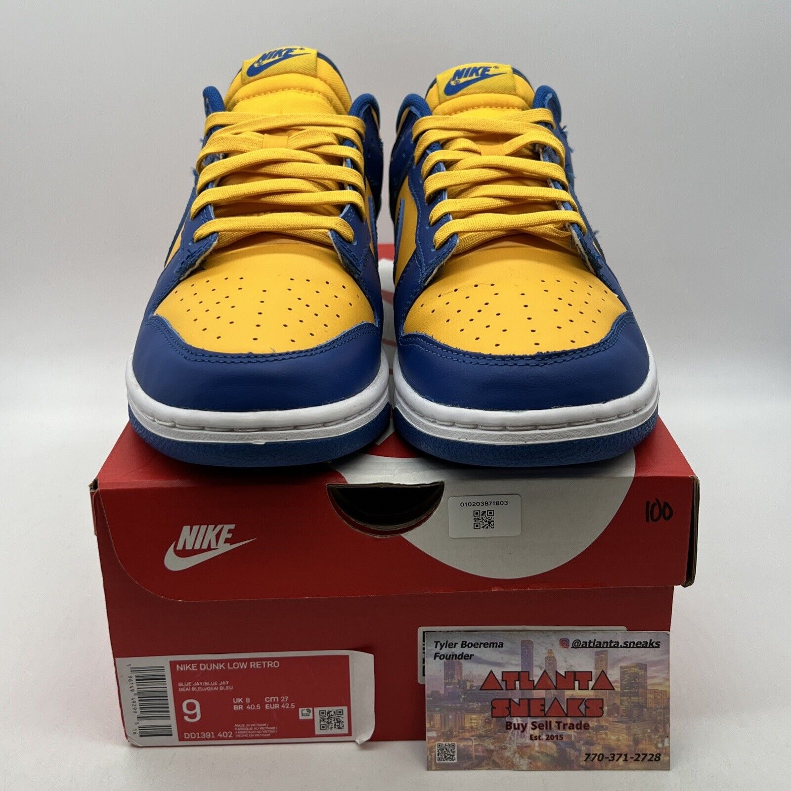 Size 9 - Nike Dunk Low UCLA Blue Yellow White Leather (DD1391-402)